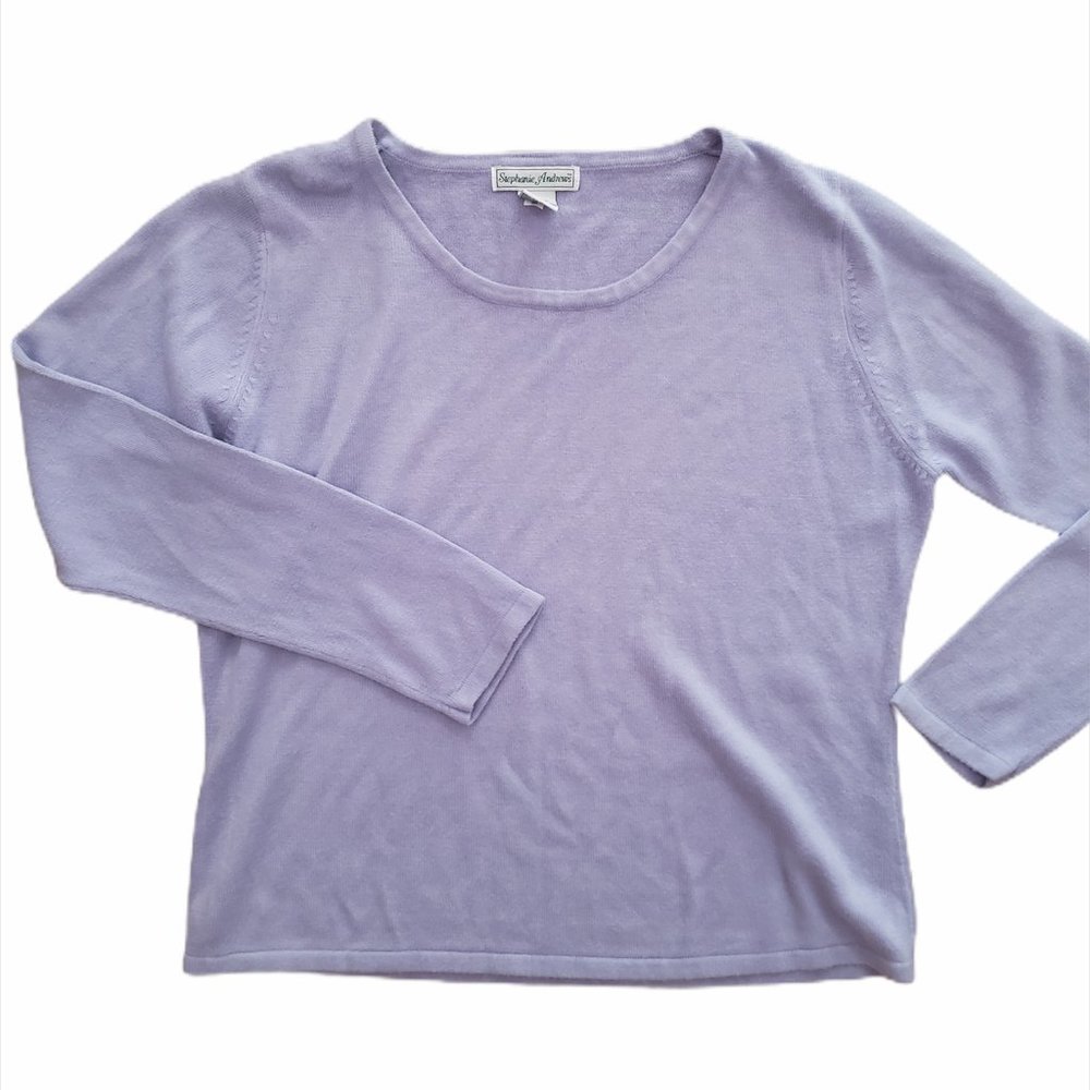 Stephanie Andrews Lavender Purple Sweater L